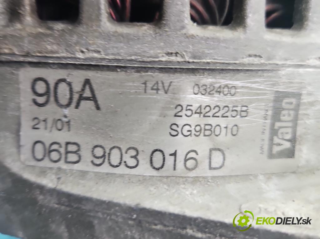 Vw Passat B5 1995-2005 1.8 T 150 HP manual 110 kW 1781 cm3 5- Alternator 06B903016D (Alternátor)