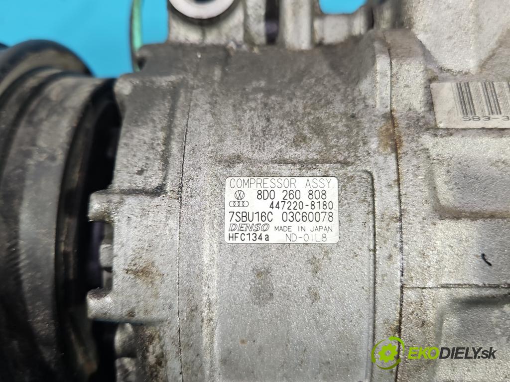 Vw Passat B5 1995-2005 1.8 T 150 hp manual 110 kW 1781 cm3 5- Kompresor: klíma 8D0260808 (Kompresor klimatizace)