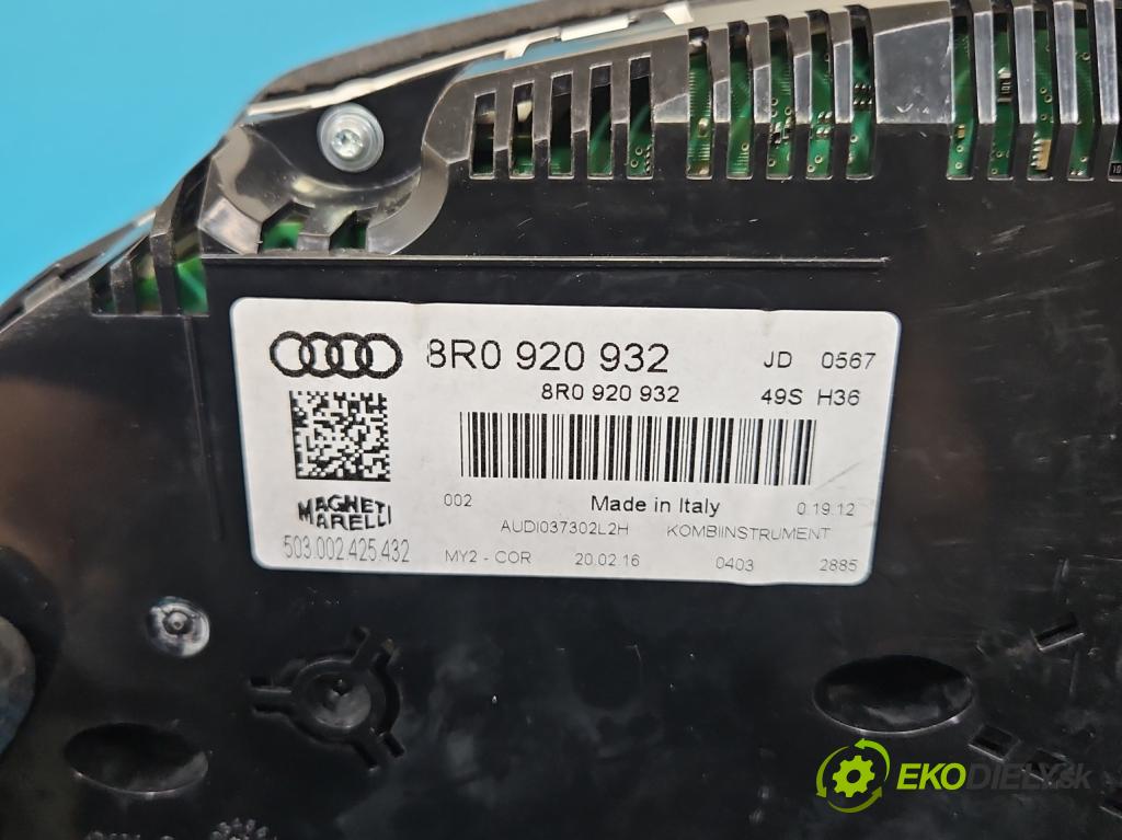 Audi Q5 2008-2016 2.0 tdi 190 HP automatic 140 kW 1968 cm3 5- prístrojovka/ budíky 8R0920932 (Prístrojová doska)
