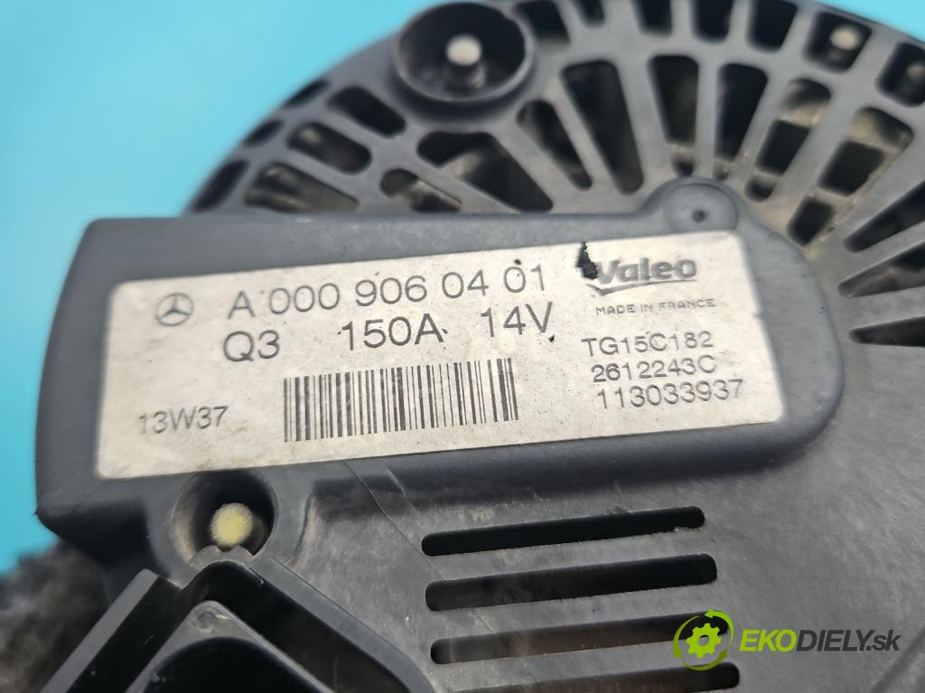 Mercedes C W204 2007-2014 2.2 CDI 136hp automatic 100 kW 2148 cm3 4- Alternator A0009060401 (Alternátor)