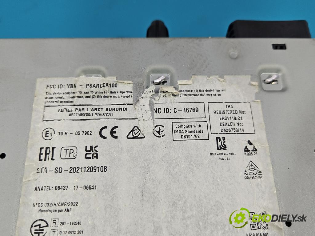 Opel Corsa F 2019- 1.2 12V 75 HP manual 55 kW 1199 cm3 5- Radio originál 9847854380