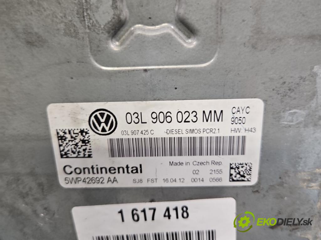 Vw Golf VI 2008-2013 1.6 tdi 105 HP manual 77 kW 1598 cm3 5- riadiaca jednotka motora 03L906023MM