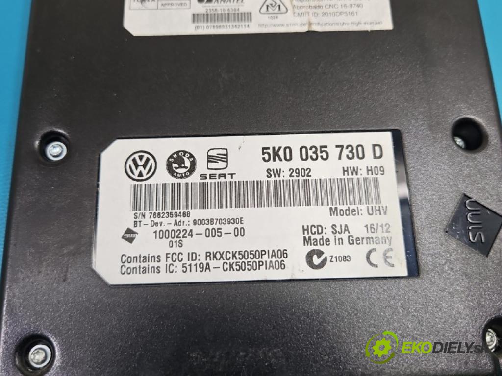 Vw Golf VI 2008-2013 1.6 tdi 105 hp manual 77 kW 1598 cm3 5- řídící jednotka 5K0035730D