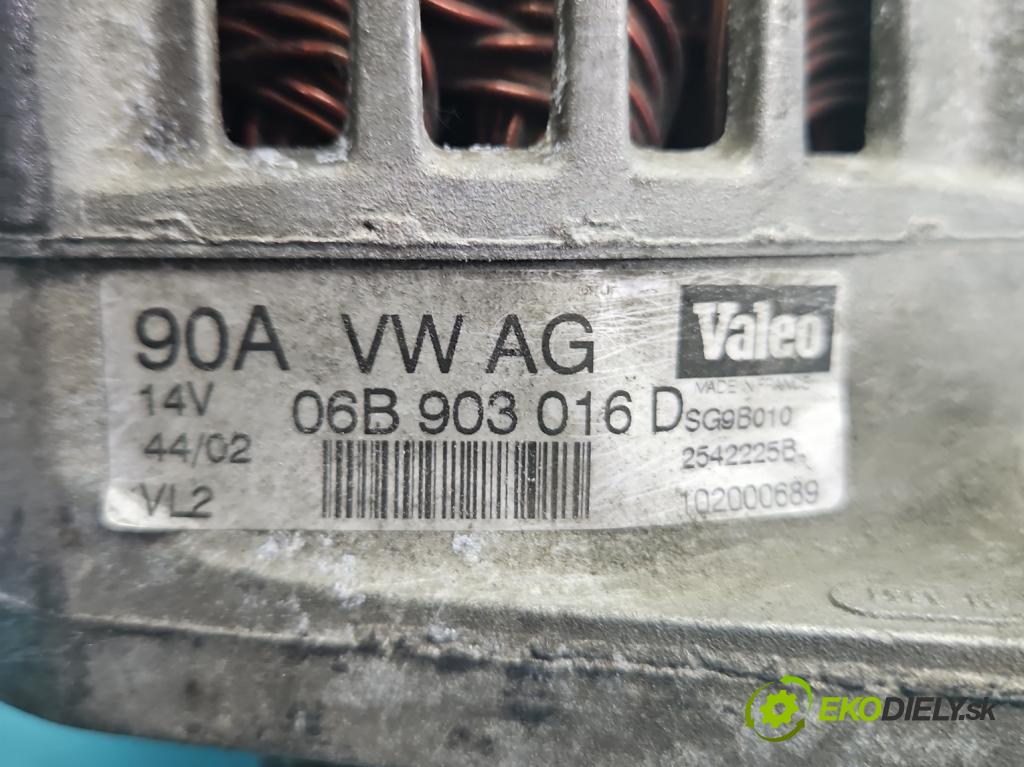 Vw Passat B5 1995-2005 1.8 T 150 hp manual 110 kW 1781 cm3 4- Alternator 06B903016D (Alternátor)