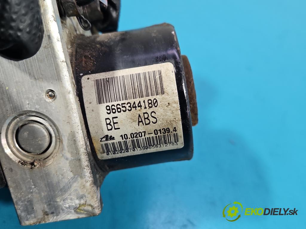 Peugeot 207 1.4 16V 95 HP manual 70 kW 1397 cm3 3- čerpadlo abs 9665344180 (Pumpa ABS)