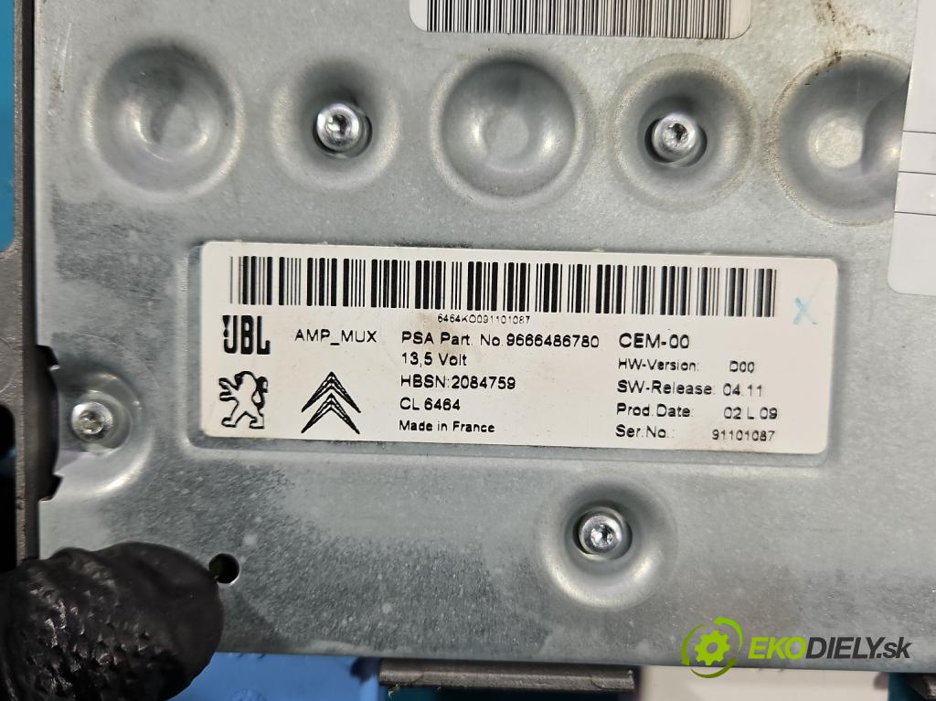 Peugeot 3008 I 2009-2016 2.0 hdi 150 HP manual 110 kW 1997 cm3 5- Zesilovač: 9666486780 (Zosilňovač)