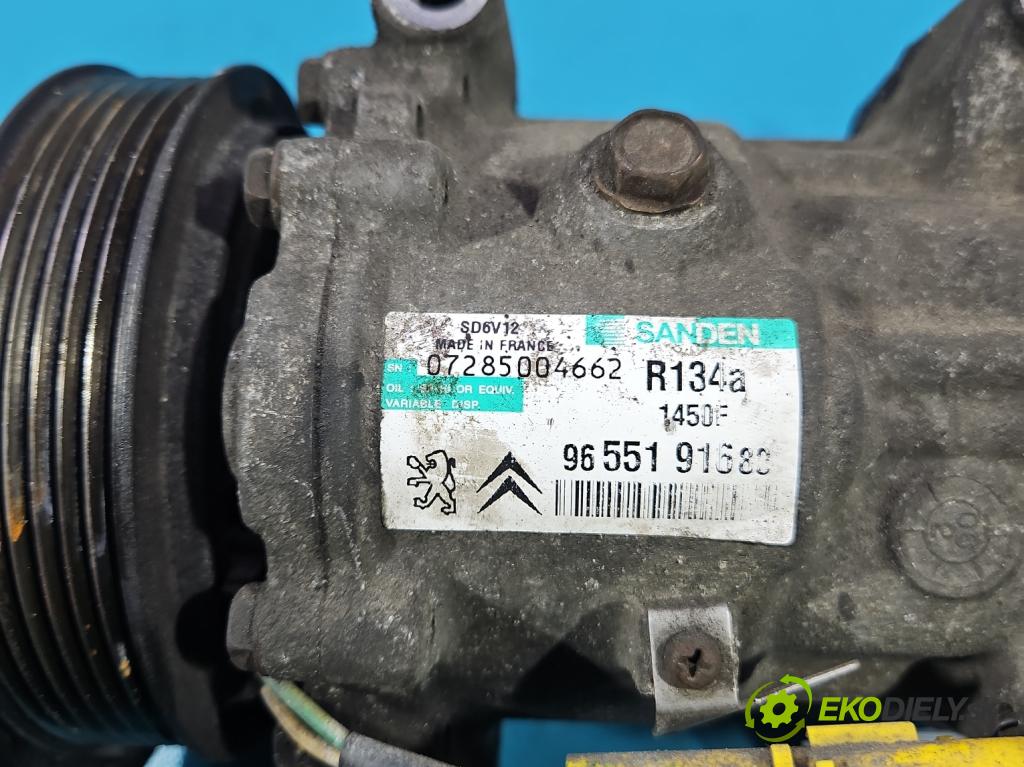 Citroen C3 I 2002-2009 1.4 hdi 68 HP manual 50 kW 1398 cm3 5- Kompresor: klimatizácie 9655191680 (Kompresor klimatizácie)
