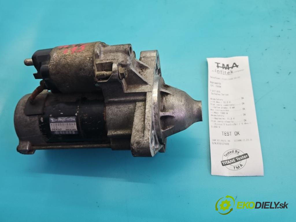 Daihatsu Terios 1997-2005 1.3 16V 86 hp manual 63 kW 1298 cm3 5- startér: 28100-97214 (Startér)