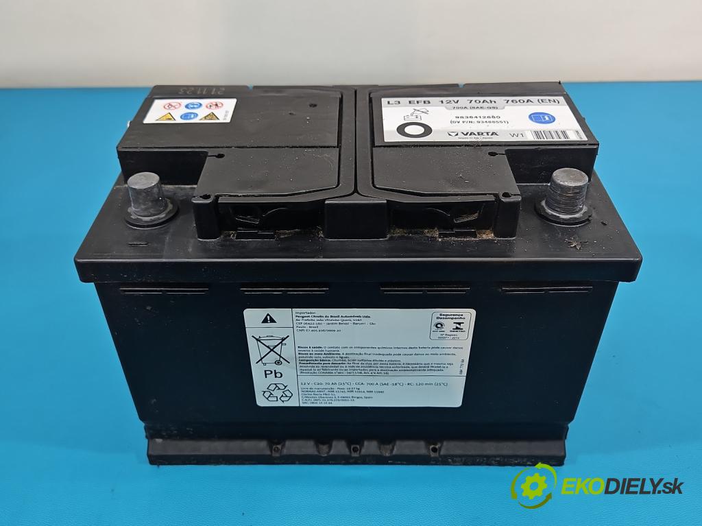 Vw Golf VI 2008-2013 1.6 tdi 105 HP manual 77 kW 1598 cm3 5- Akumulator automobilovy 