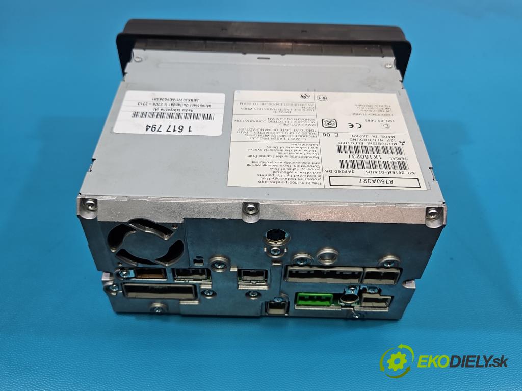 Mitsubishi Outlander II 2006-2013 2.2 DI-D 4N14 177 HP manual 130 kW 2268 cm3 5- Radio originál 261EM-07AIR5