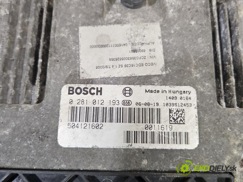 Iveco Daily IV 2006-2014 2.3 HPI 116 HP manual 85 kW 2287 cm3 5- riadiaca jednotka motora 0281012193