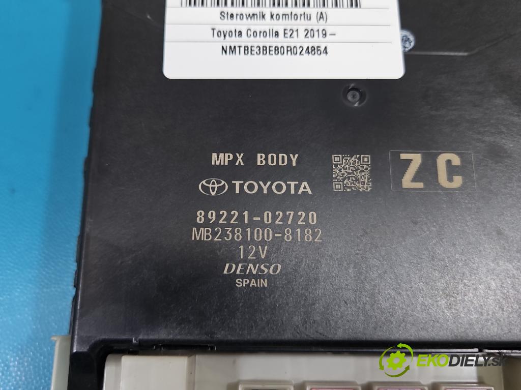 Toyota Corolla E21 2019- 1.6 16V 132 hp manual 97 kW 1598 cm3 4- řídící jednotka komfortu 89221-02720
