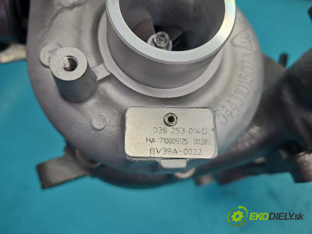 Vw Touran I 2003-2015 1.9 tdi 105 hp manual 77 kW 1896 cm3 5- Turbodmychadlo repasováno BV39A-0022