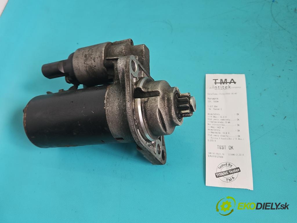Vw Touran I 2003-2015 1.9 tdi 105 HP manual 77 kW 1896 cm3 5- štartér  (Štartér)