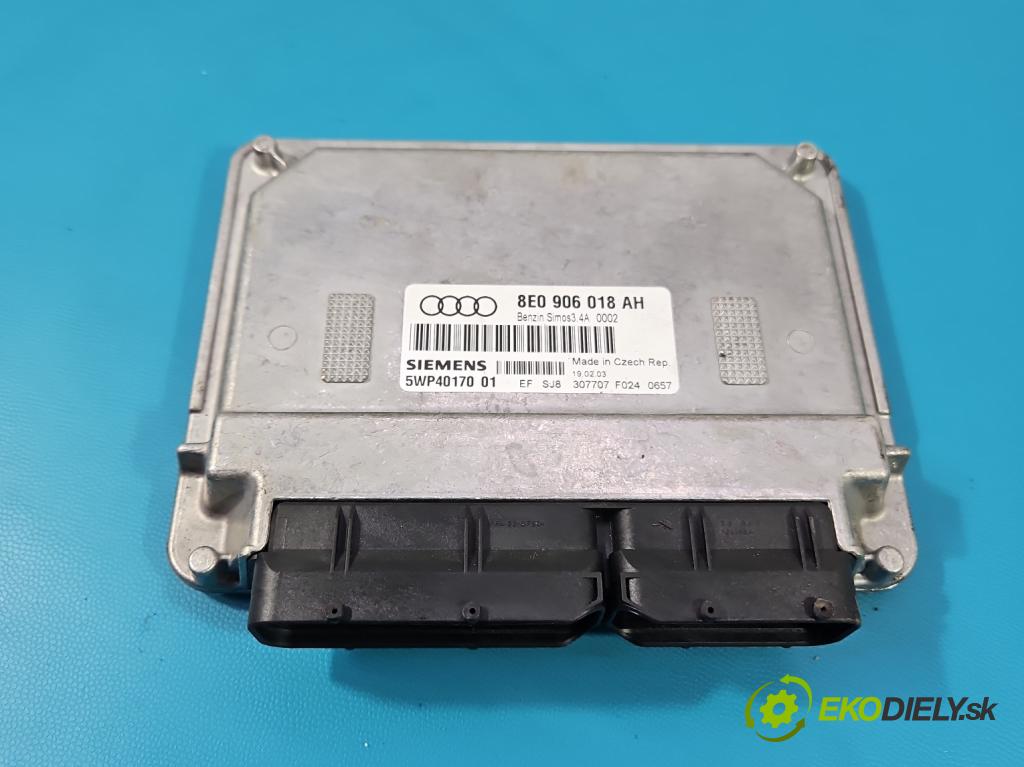Audi A4 B6 2000-2004 1.6 8V 102 hp manual 75 kW 1595 cm3 4- řídící jednotka motoru 8E0906018AH