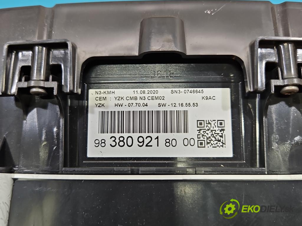 Toyota Proace City 1.5 D4D 131 hp automatic 96 kW 1499 cm3 5- Přístrojová deska 9838092180 (Přístrojová deska)