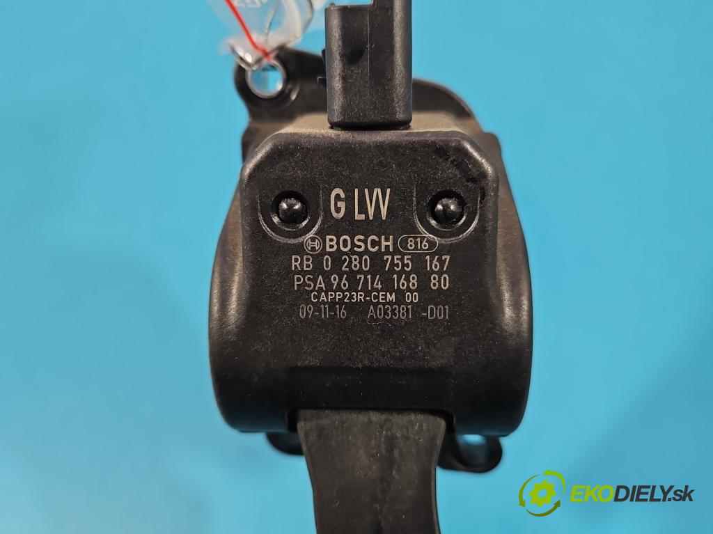 Peugeot 3008 I 2009-2016 2.0 hdi 150 HP manual 110 kW 1997 cm3 5- pedal plyn potenciometr: 0280755167