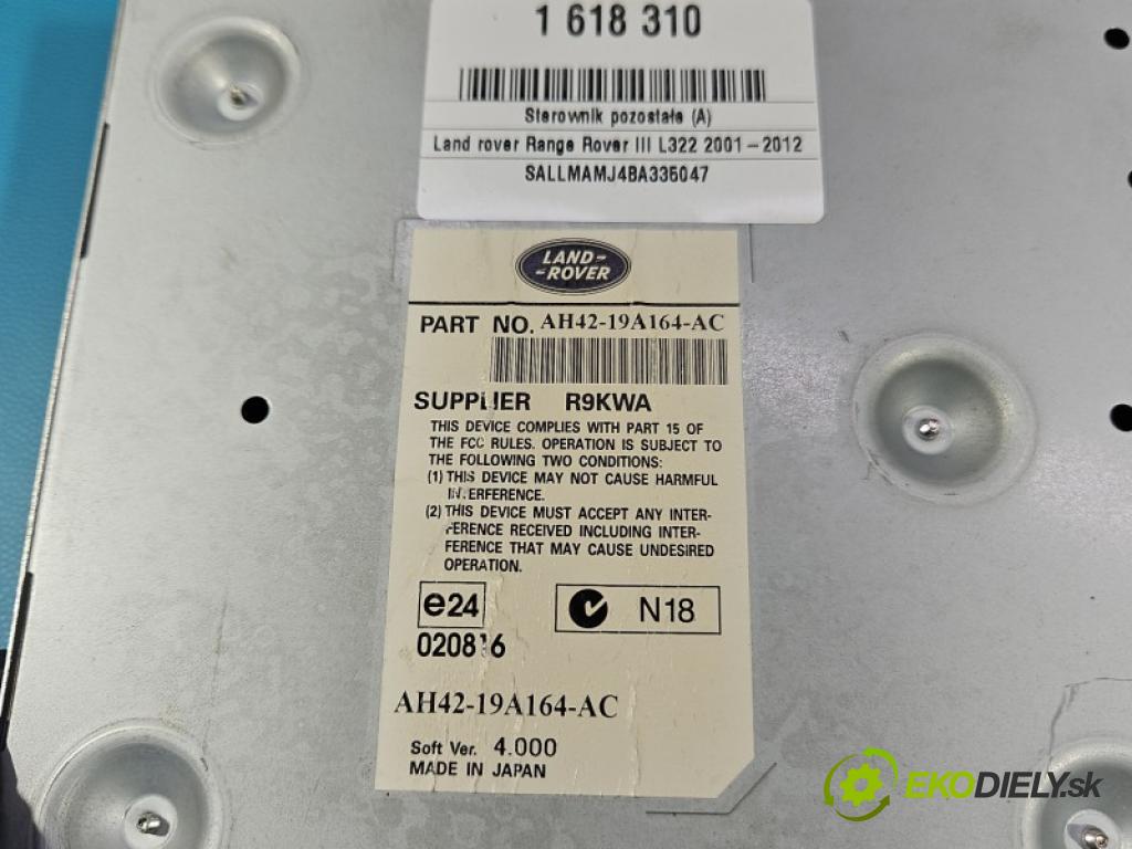 Land rover Range Rover III L322 2001-2012 4.4 V8 313 hp automatic 230 kW 4367 cm3 5- řídící jednotka AH42-19A164-AC