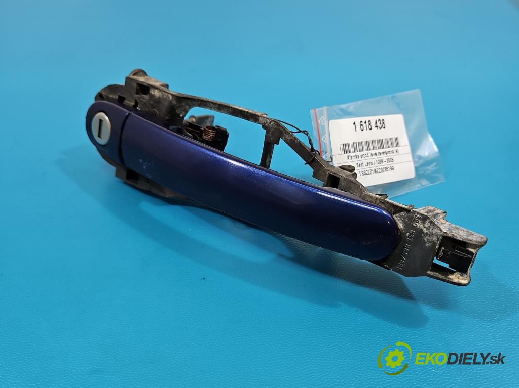 Seat Leon I 1999-2005 1.9 tdi 110 HP manual 81 kW 1896 cm3 5- rukoväť predné ľavé mimo: 3B0837885 (Kľučka dverí vonkajšia predná ľavá)