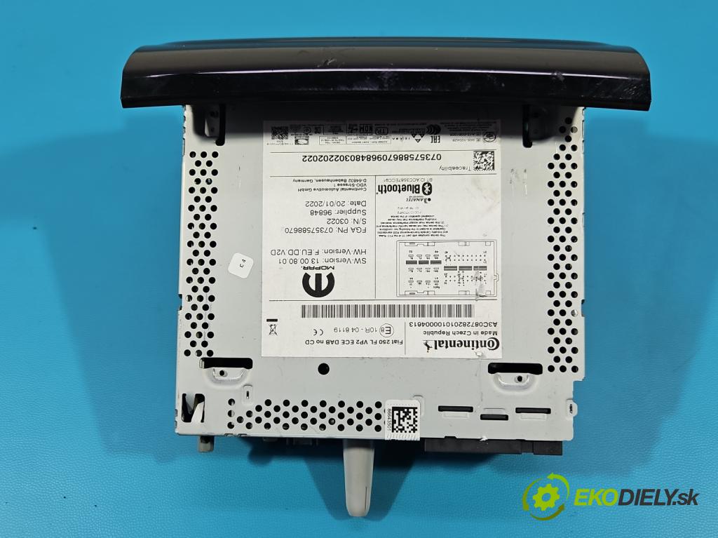 Opel Movano IV 2021- 2.2 cdti 165 HP manual 121 kW 2179 cm3 5- Radio originál 07357588670
