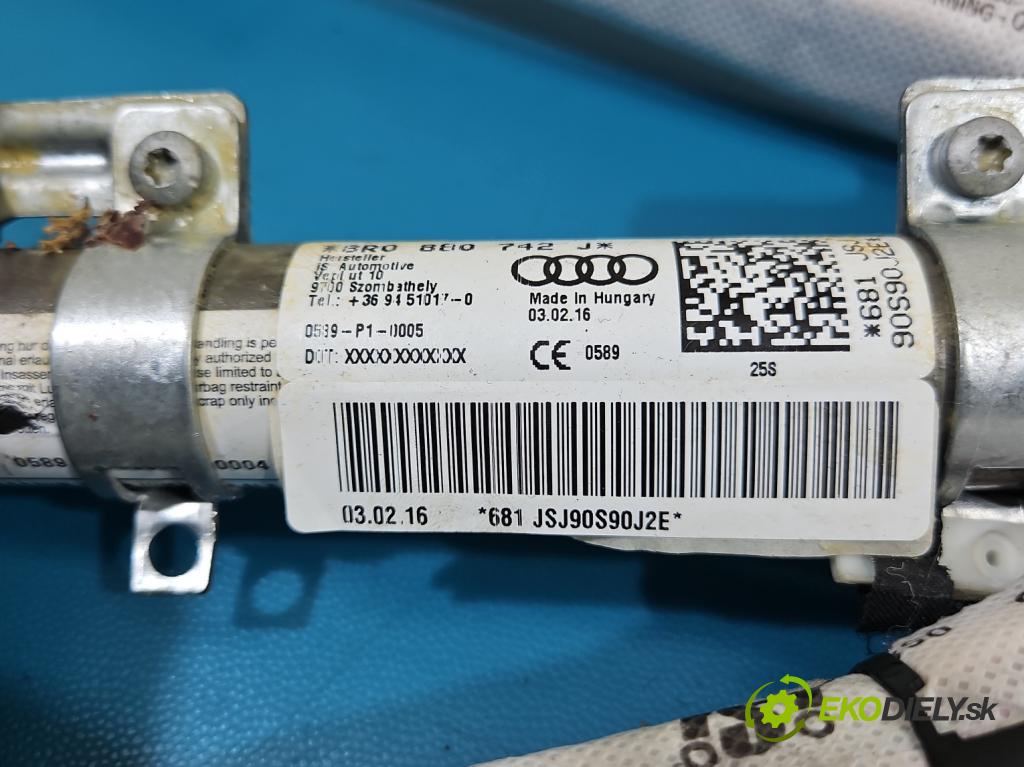 Audi Q5 2008-2016 2.0 tdi 190 hp automatic 140 kW 1968 cm3 5- Záclona: pravé 8R0880742J