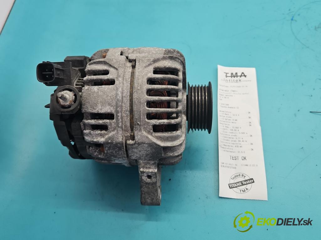 Toyota Avensis II T25 2003-2008 1.8 vvti 129 hp manual 95 kW 1794 cm3 5- Alternator 27060-0D140 (Alternátor)