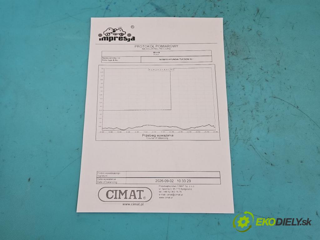 Hyundai Tucson IV 2020- 1.6 T-GDI 150 hp manual 110.1 kW 1598 cm3 5- Turbodmychadlo repasováno 16379700422