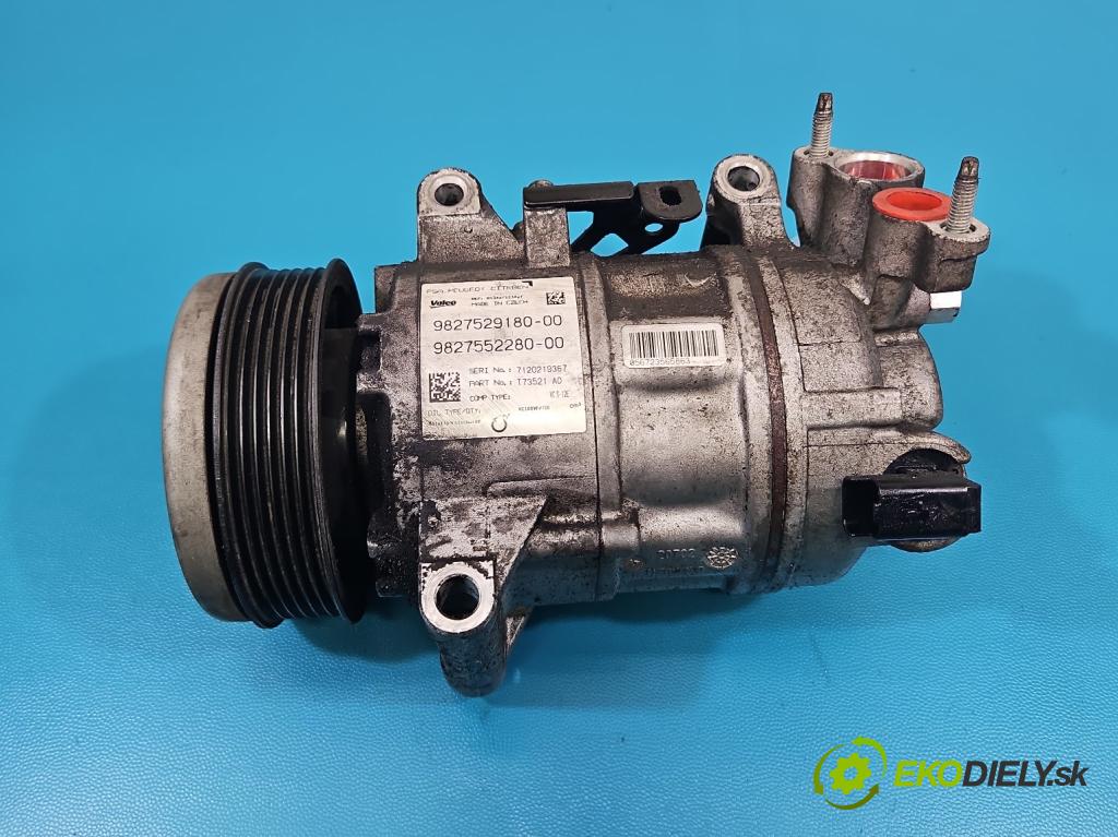 Opel Grandland 2017–2024 1.2 T 131 hp manual 96 kW 1199 cm3 5- Kompresor: klíma 9827529180 (Kompresor klimatizace)