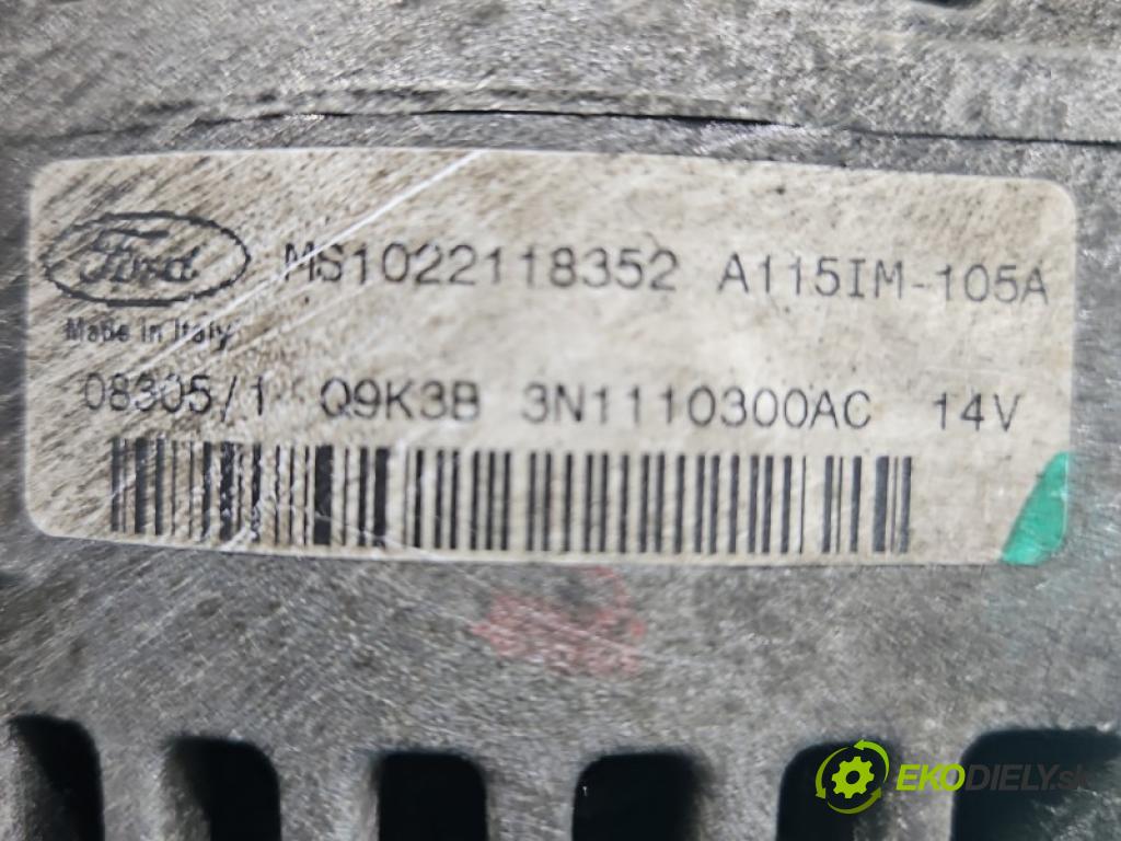 Ford Focus Mk2 2004-2011 1.6 16V 101 HP manual 74 kW 1596 cm3 5- Alternator 3N1110300AC (Alternátor)