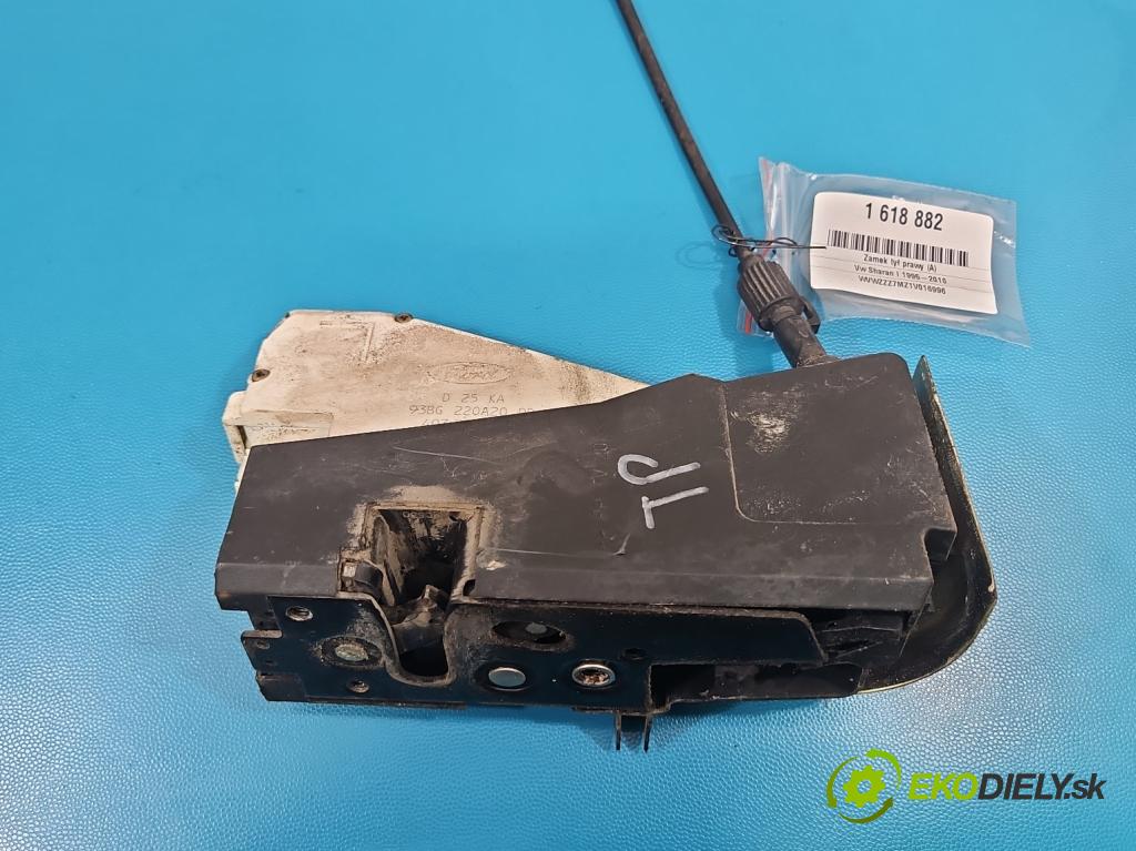 Vw Sharan I 1995-2010 1.9 tdi 131 HP manual 96 kW 1896 cm3 5- zámok zadné pravý 93BG220A20DD