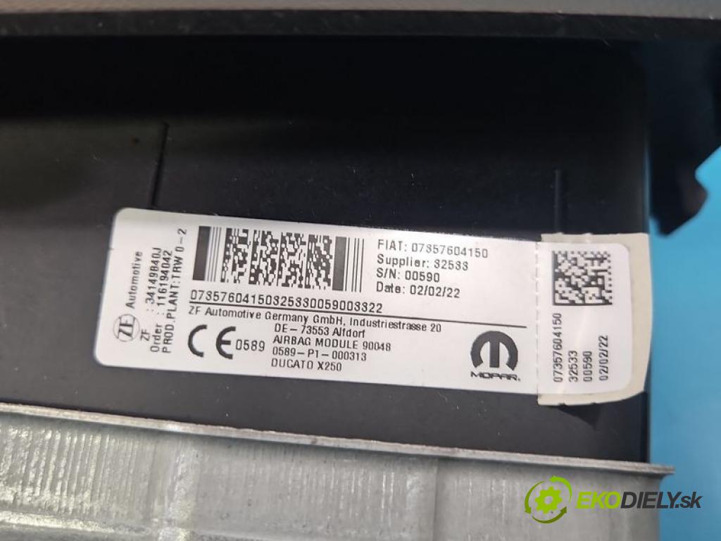 Opel Movano IV 2021- 2.2 cdti 165 HP manual 121 kW 2179 cm3 5- airbag vzduch: spolujezdce: 34193246A (Airbag)
