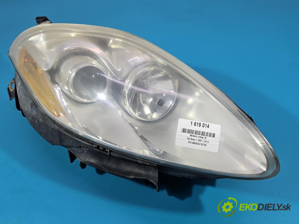 Fiat Bravo II 2007-2014 1.6 jtd 198A2000 5890128 120 HP manual 88 kW 1598 cm3 5- Reflektor: pravý 00517575340 (Svetlo predné pravé)