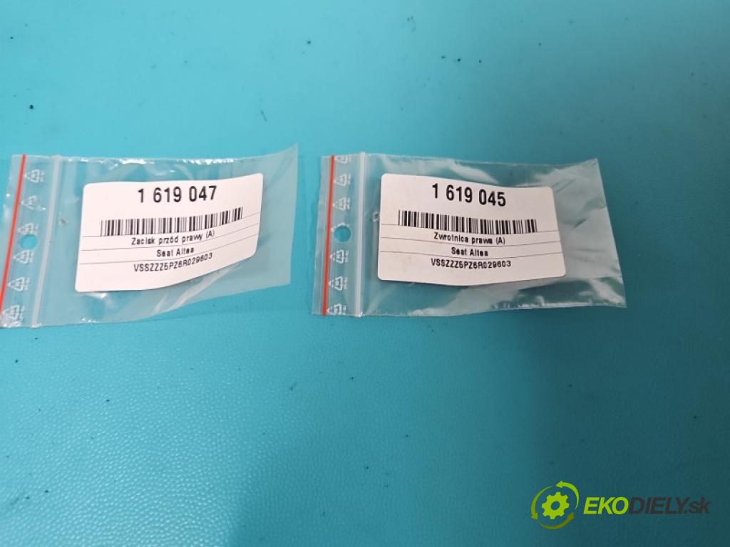 Seat Altea 1.6 8V 102 hp manual 75 kW 1595 cm3 5- brzdič přední pravý  (Klika dveří ostatní)