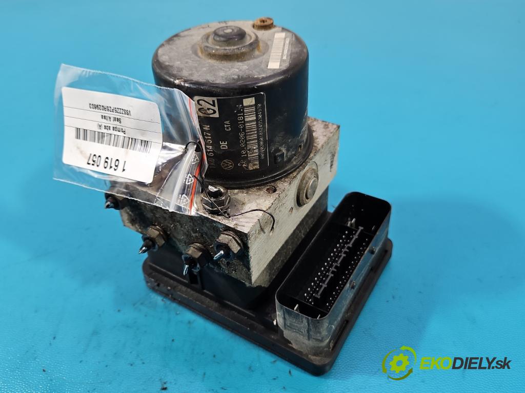 Seat Altea 1.6 8V 102 hp manual 75 kW 1595 cm3 5- čerpadlo abs 1K0907379Q (Pumpa ABS)