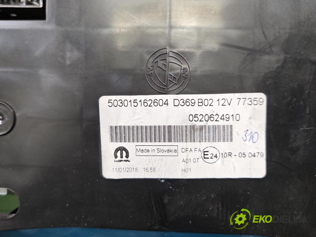 Fiat Doblo II 2010- 1.6 jtd 120 HP manual 88 kW 1598 cm3 5- prístrojovka/ budíky 503015162604 (Prístrojová doska)
