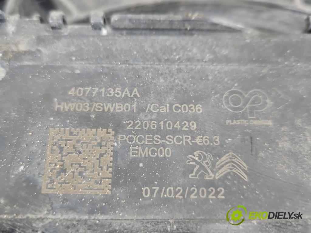Opel Movano IV 2021- 2.2 cdti 165 hp manual 121 kW 2179 cm3 5- Nádrž: AdBlue 4077135AA