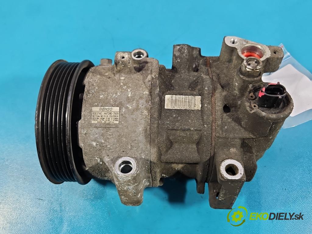 Toyota Rav4 IV 2013-2018 2.0 16V 151KM automatic 111 kW 1987 cm3 5- Kompresor: klíma 447280-7930 (Kompresor klimatizace)