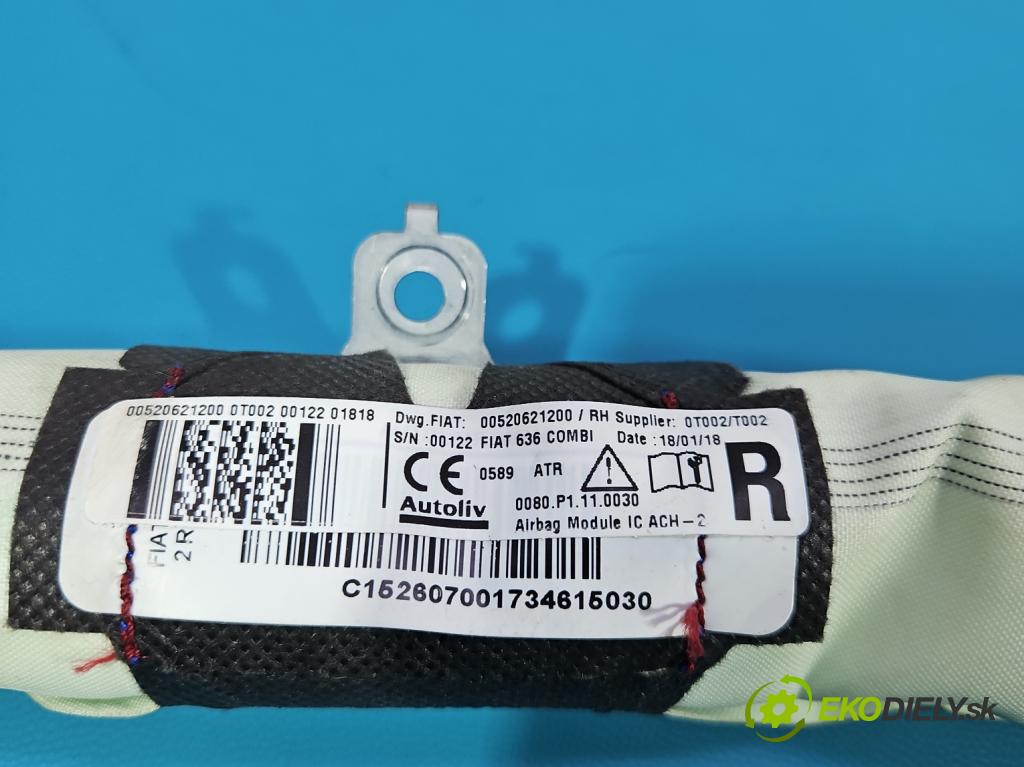 Fiat Doblo II 2010- 1.6 jtd 120 hp manual 88 kW 1598 cm3 5- Záclona: pravé P68240098AE