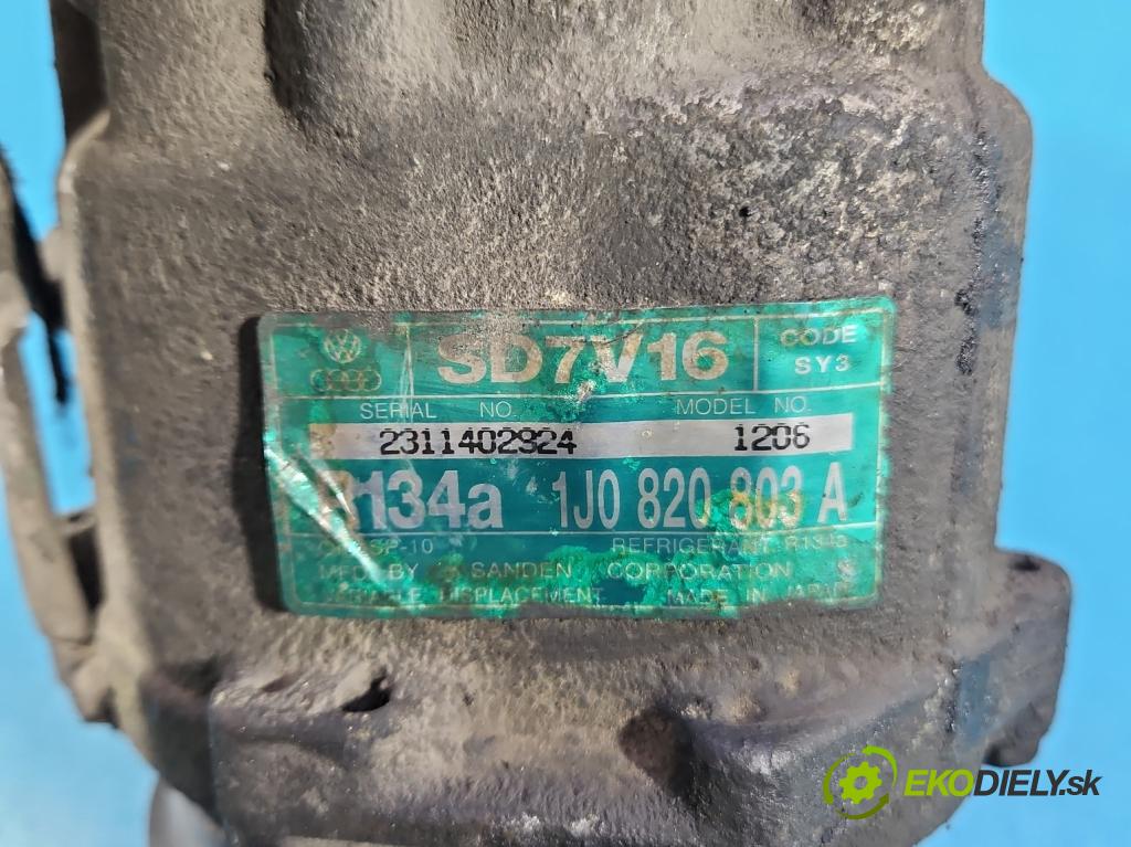 Vw Golf IV 1997-2003 1.9 tdi 101 hp manual 74 kW 1896 cm3 5- Kompresor: klíma 1J0820803A (Kompresor klimatizace)