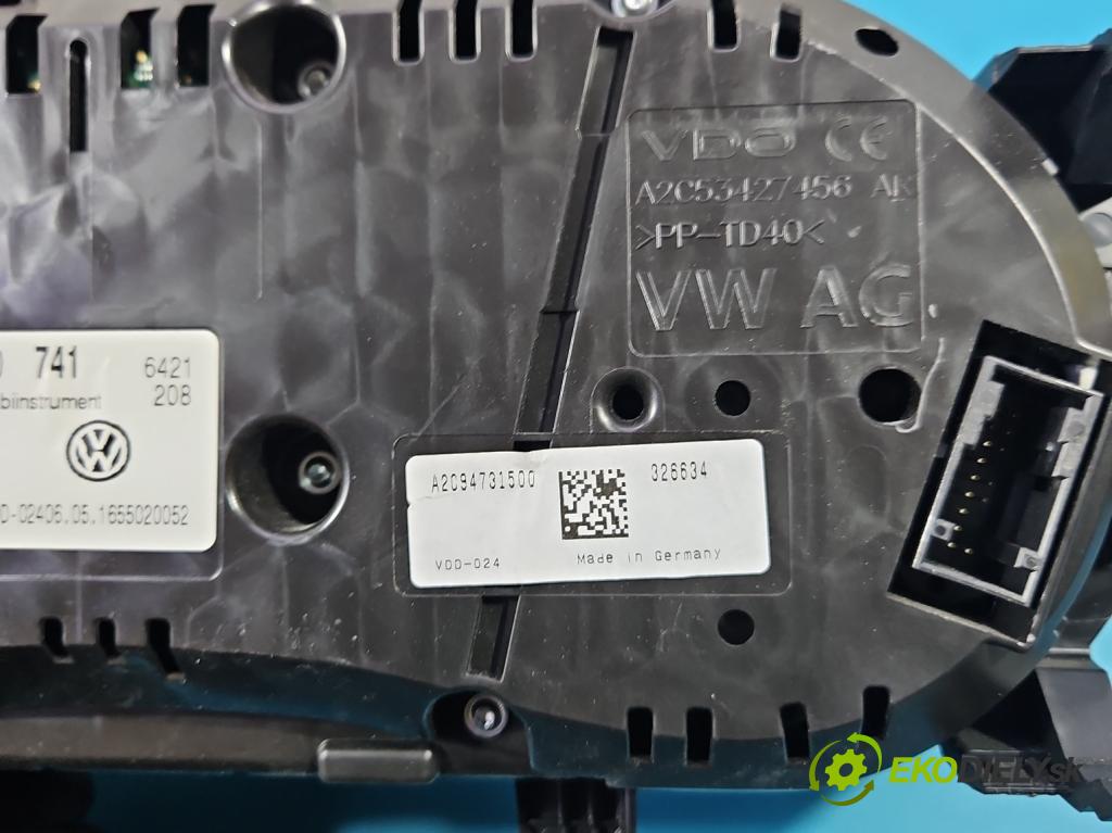 Vw Touran II 2015- 2.0 tdi DFE: 150 HP automatic 110 kW 1968 cm3 5- prístrojovka/ budíky 5TA920741 (Prístrojová doska)