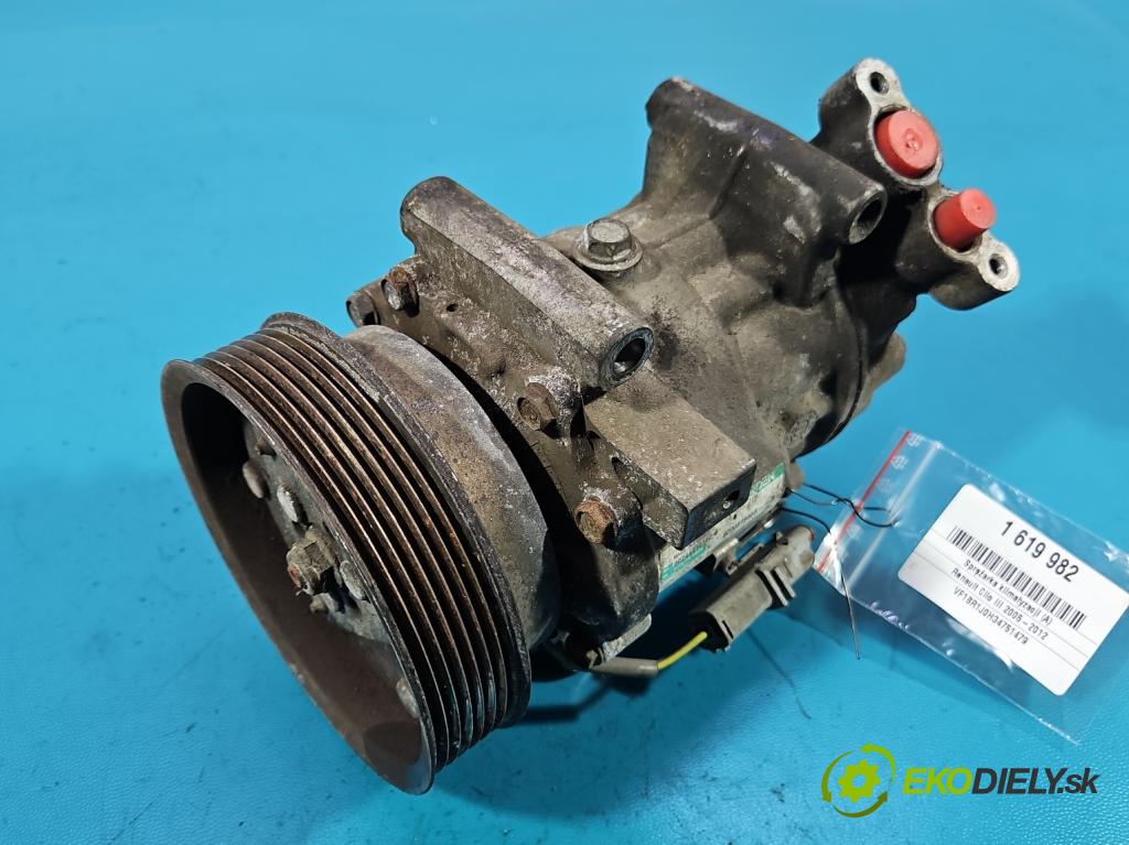 Renault Clio III 2005-2012 1.2 16V 75 hp manual 55 kW 1149 cm3 5- Kompresor: klíma 8200819568 (Kompresor klimatizace)