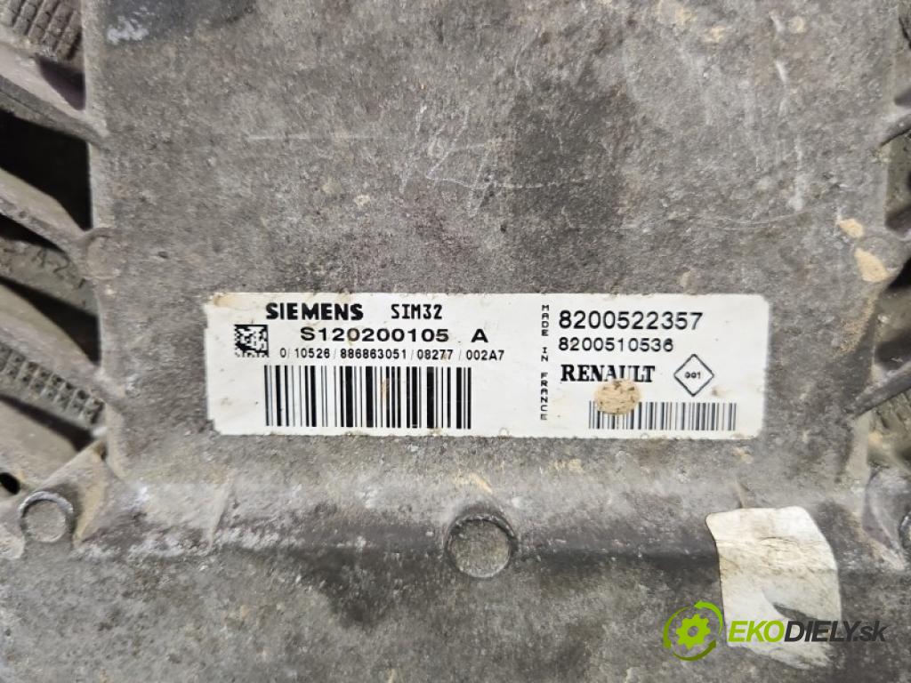 Renault Clio III 2005-2012 1.2 16V 75 HP manual 55 kW 1149 cm3 5- riadiaca jednotka motora 8200522357