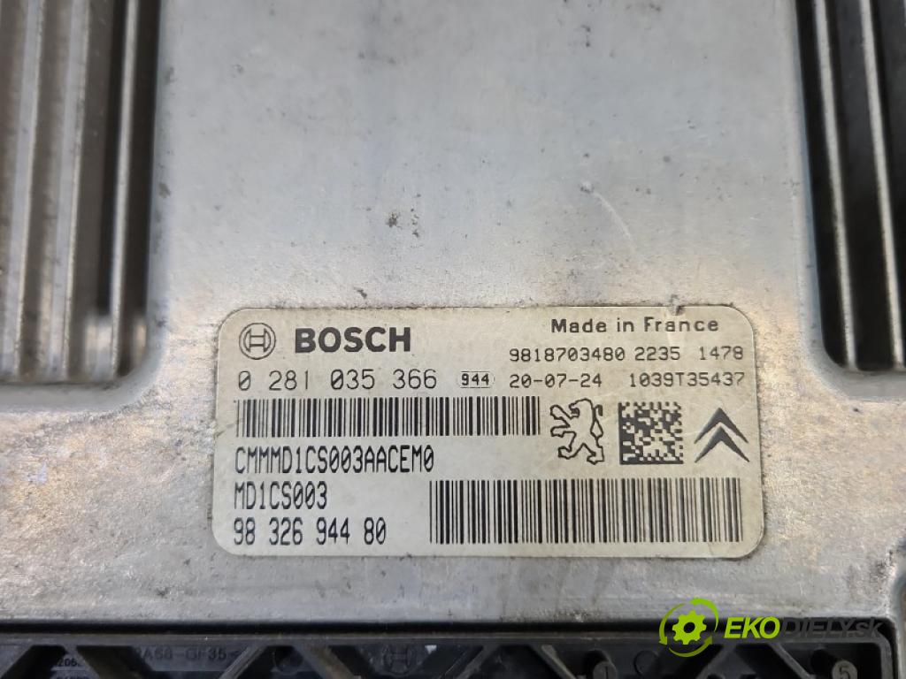 Toyota Proace City 1.5 D4D 131 HP automatic 96 kW 1499 cm3 5- riadiaca jednotka motora 0281035366