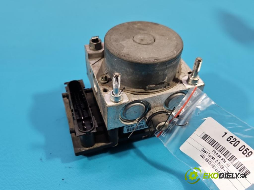 Opel Corsa D 2006-2014 1.3 cdti 90 HP manual 66 kW 1248 cm3 3- čerpadlo abs 0265800422 (Pumpa ABS)