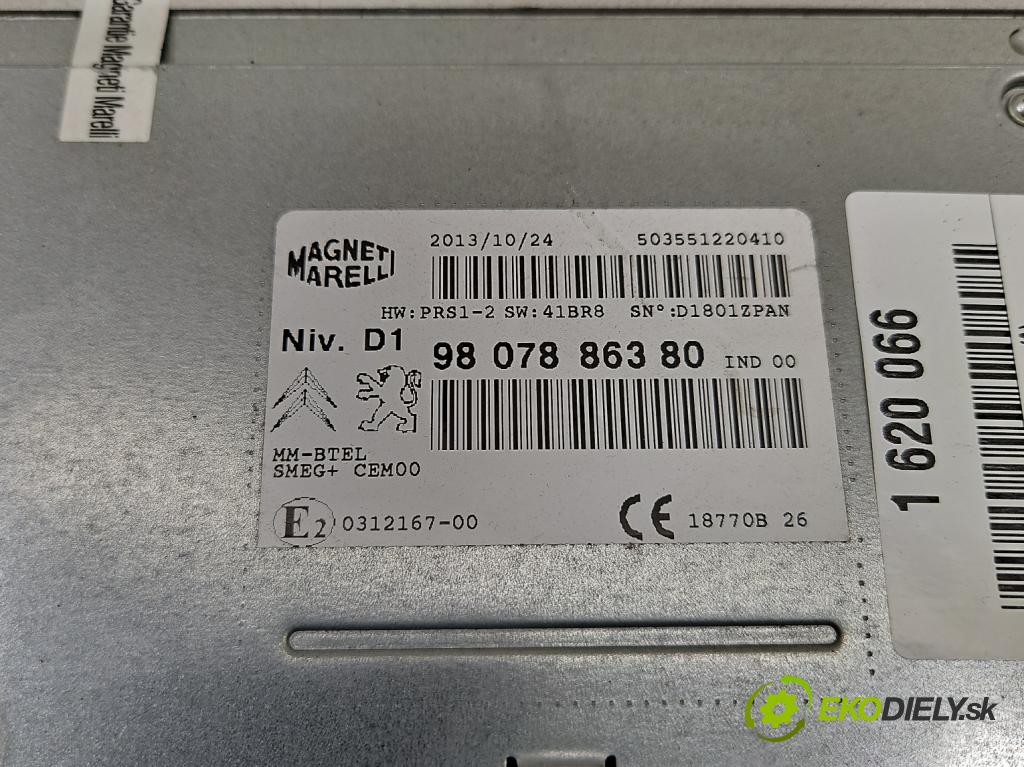 Peugeot 308 II 2013-2021 1.6 THP 125 HP manual 92 kW 1598 cm3 5- Radio originál 9807886380