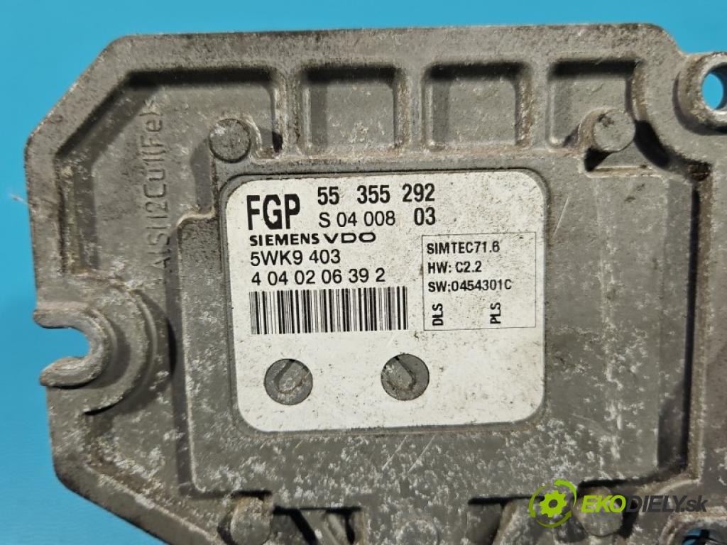 Saab 9-3 II 2002-2012 1.8 16V 122 HP manual 90 kW 1796 cm3 4- riadiaca jednotka motora 55355292
