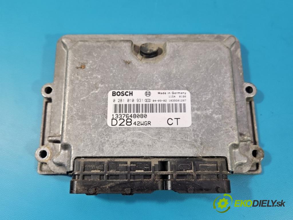 Citroen Jumper I 1994-2006 2.8 hdi 128 HP manual 94 kW 2800 cm3 5- riadiaca jednotka motora 0281010931