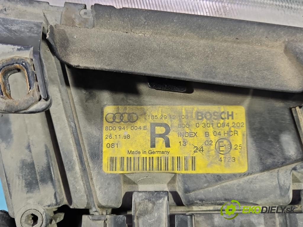 Audi A4 B5 1994-2001 1.9 tdi 110 HP manual 81 kW 1896 cm3 5- Reflektor: pravý 0301094202 (Svetlo predné pravé)