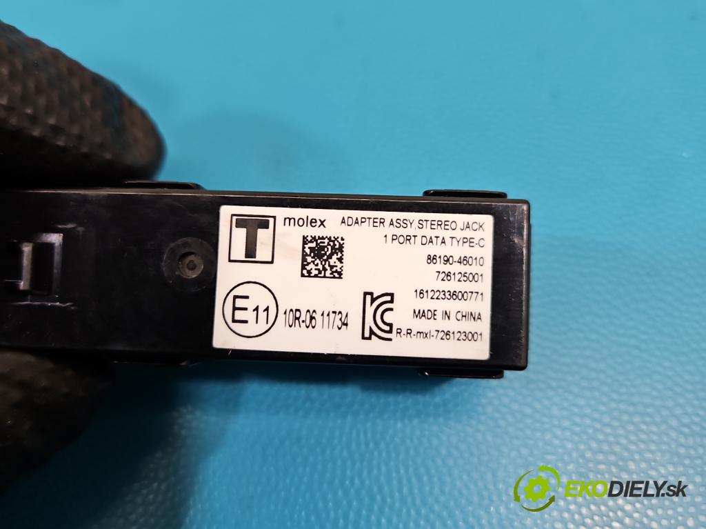 Toyota Yaris IV 2020- 1.5 12V 125 HP manual 92 kW 1490 cm3 5- zásuvka USB 86190-46010