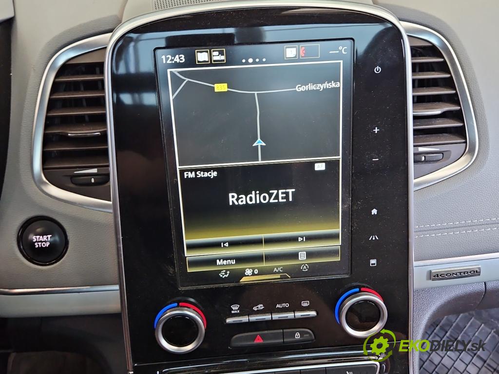 Renault Espace V 2014-2023 1.6 dci 160 hp automatic 118 kW 1598 cm3 5- Radio továrna: 280907095R